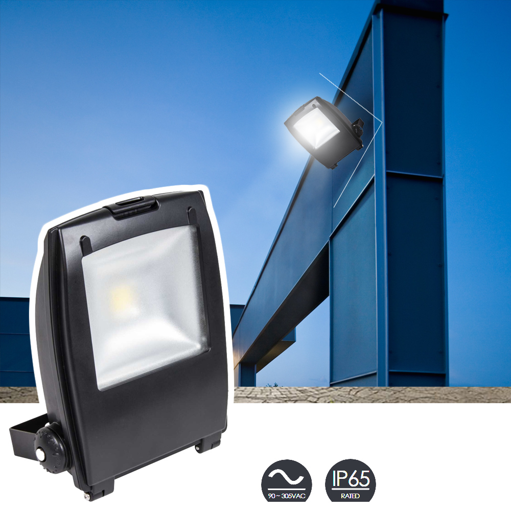 Projecteur LED 50W - 220-240 V AC - 80 lm/W - IP65 - AURA - Ecolife  Lighting®